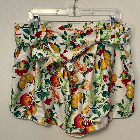 Lauren Conrad Shorts White with Fruit Size XXL - Picture 1 of 4